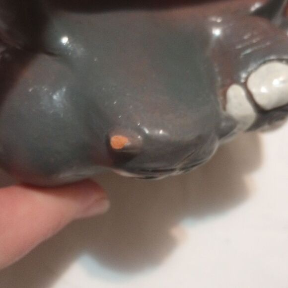 Handcrafted Hippo in Converse Clay Toothbrush Holder - Picture 8 of 8